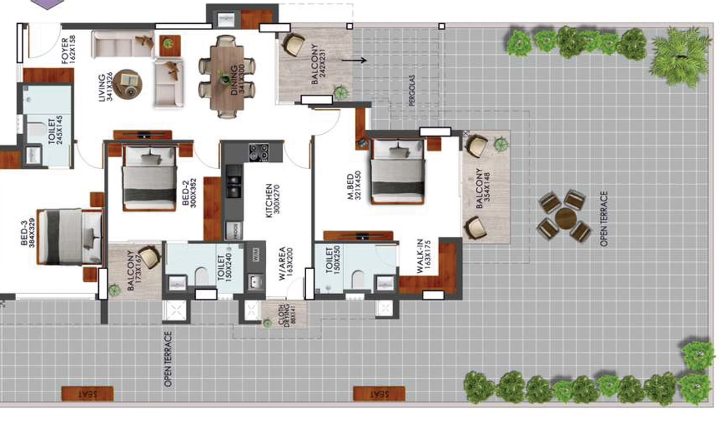 3 BHK Flat in Cordial Pavilion Heights in Kazhakootam, Thiruvananthapuram - Image 928436