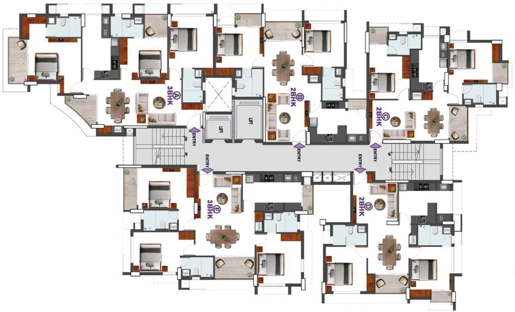 Floor Plan of Cordial Pavilion Heights in Kazhakootam, Thiruvananthapuram - Image 428662