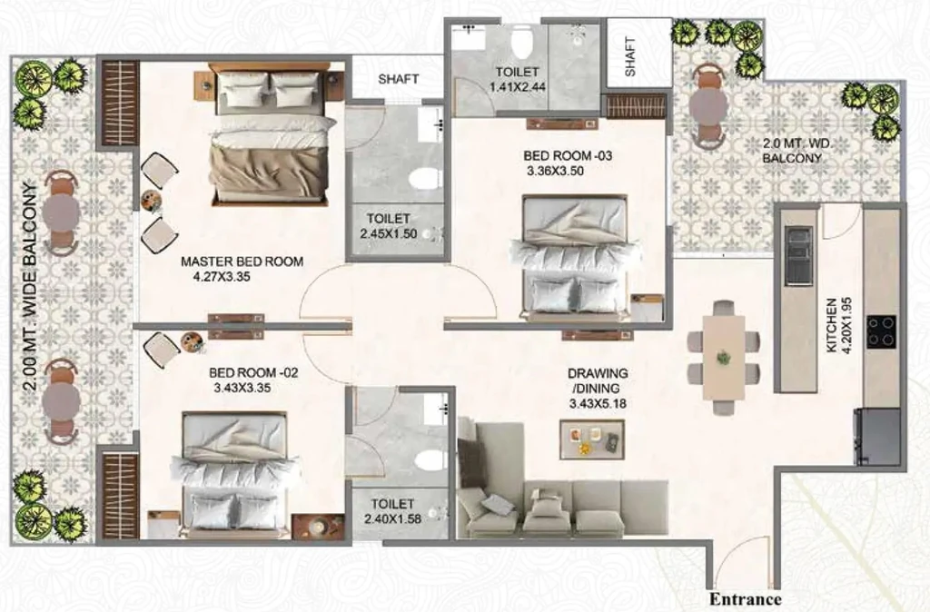 3 BHK Flat in YTT Timeless in Mastemau, Lucknow - Image 928423