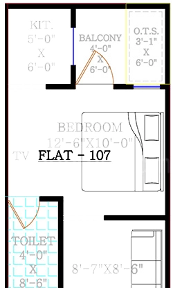1 BHK Flat in Shivaay Tower in Faizabad Road, Lucknow - Image 928444