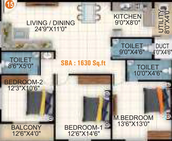 3 BHK Flat in Sri Balaji White Woods in Kodigehalli, Bangalore - Image 928482