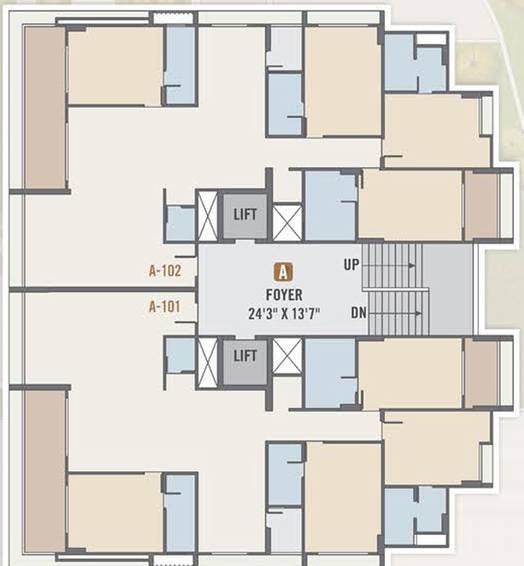 Floor Plan of Shree Ram Laurels in Gulbai Tekra, Ahmedabad - Image 26987