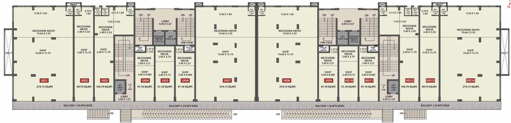 Floor Plan of Commercial Alcon The Palazzo in Ponda, Goa - Image 428500