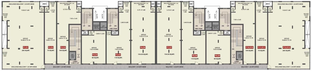 Floor Plan of Commercial Alcon The Palazzo in Ponda, Goa - Image 428499