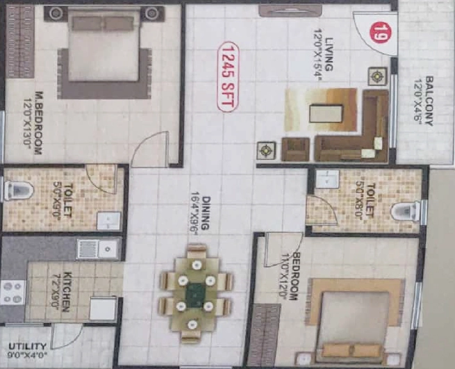 2 BHK Flat in Sri Balaji Monarch in Sarjapur Road, Bangalore - Image 928496