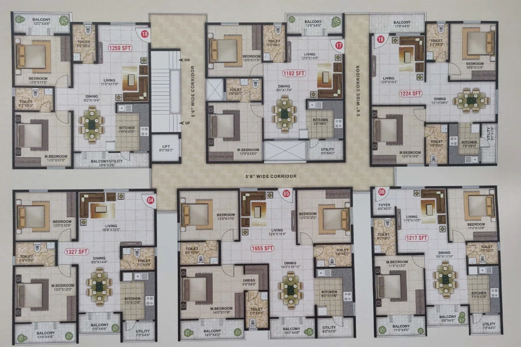 Floor Plan of Sri Balaji Monarch in Sarjapur Road, Bangalore - Image 428508