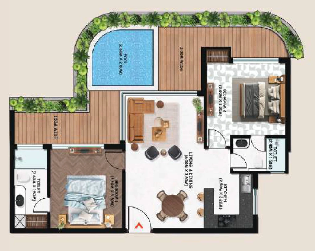 2 BHK Flat in Amora Horrizon in Reis Magos, Goa - Image 928500