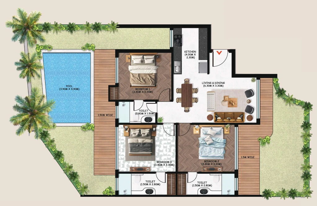 3 BHK Flat in Amora Horrizon in Reis Magos, Goa - Image 928504