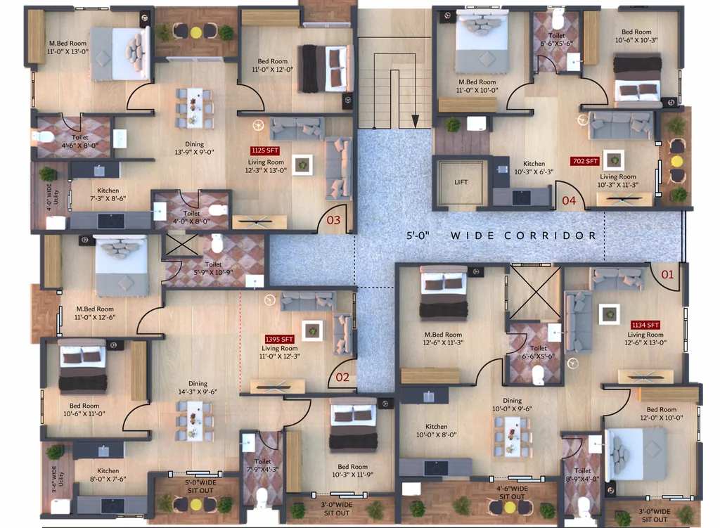 Floor Plan of Habulus Sai Nivas in Electronic City, Bangalore - Image 428537