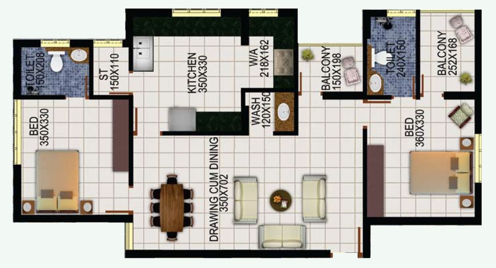 2 BHK Flat in Beacon Terrace in Mannanthala, Thiruvananthapuram - Image 928795
