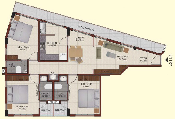 3 BHK Flat in Chothys Arya in Thycaud, Thiruvananthapuram - Image 928801