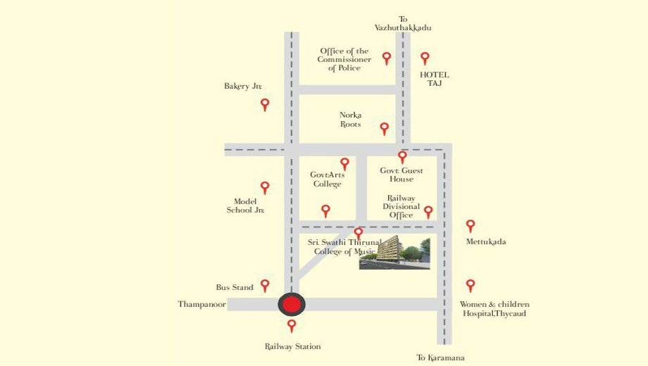 Location of Chothys Arya in Thycaud, Thiruvananthapuram - Image 429358