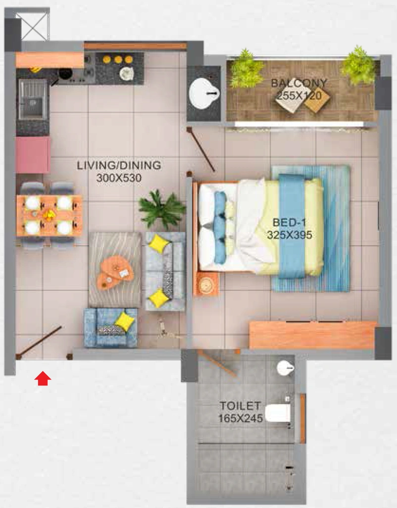 1 BHK Flat in Cordial Gitanjali in Vellayambalam, Thiruvananthapuram - Image 928787