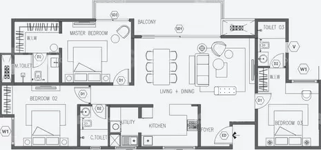 3 BHK Flat in Aratt Alchemy Essence in Hennur Road, Bangalore - Image 928509