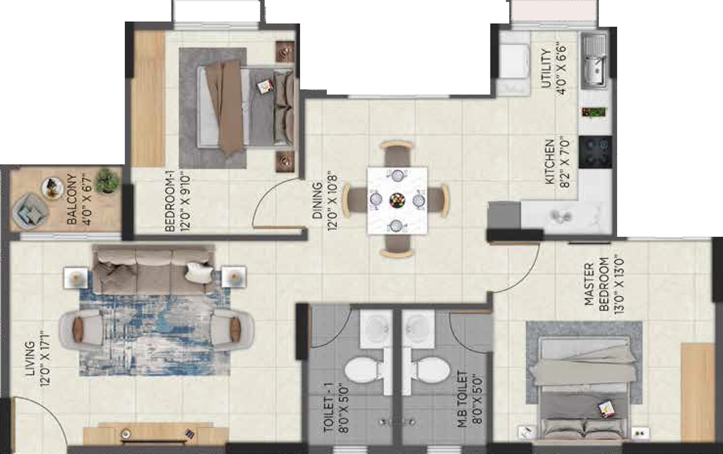 2 BHK Flat in Aratt Avant Twilight in Budigere Cross, Bangalore - Image 928511