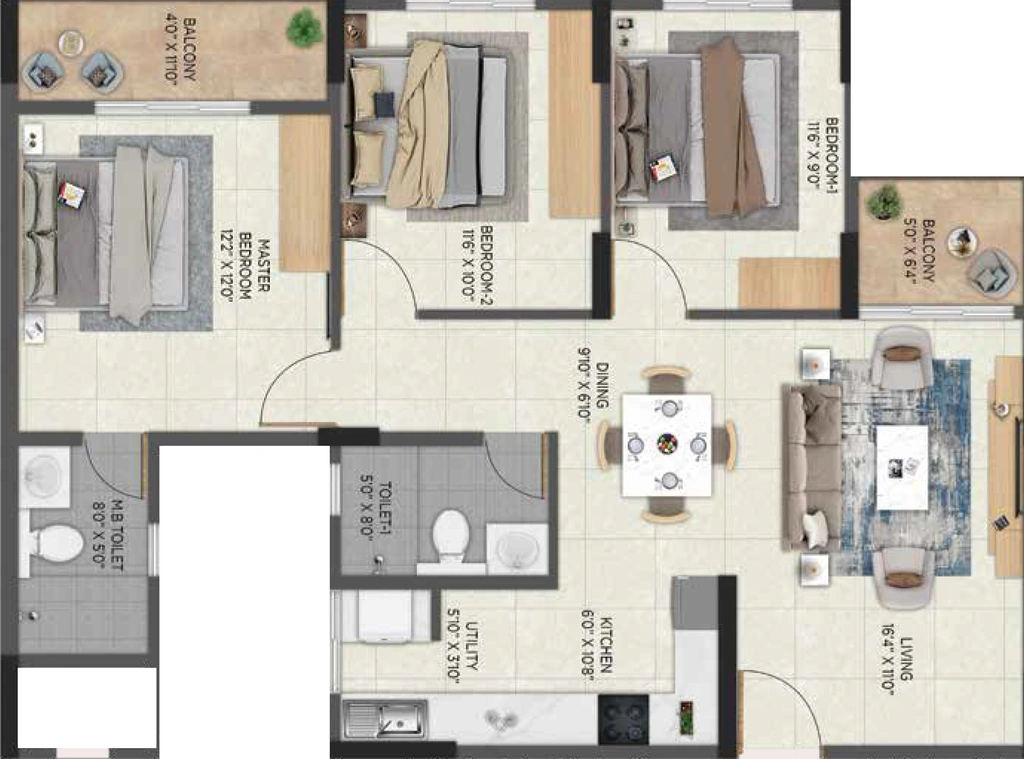 3 BHK Flat in Aratt Avant Twilight in Budigere Cross, Bangalore - Image 928512