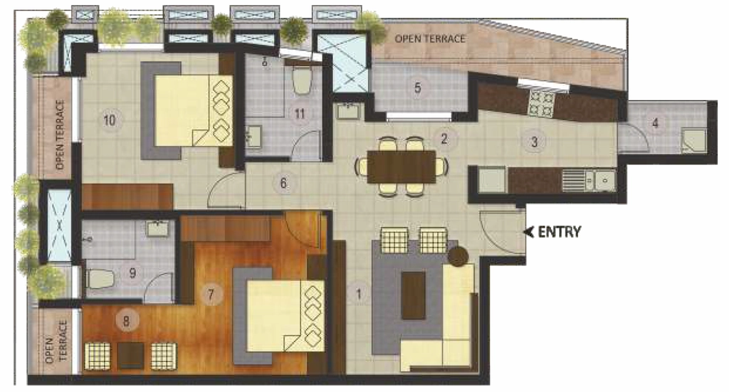 2 BHK Flat in Heather Felicity in Kowdiar, Thiruvananthapuram - Image 928849