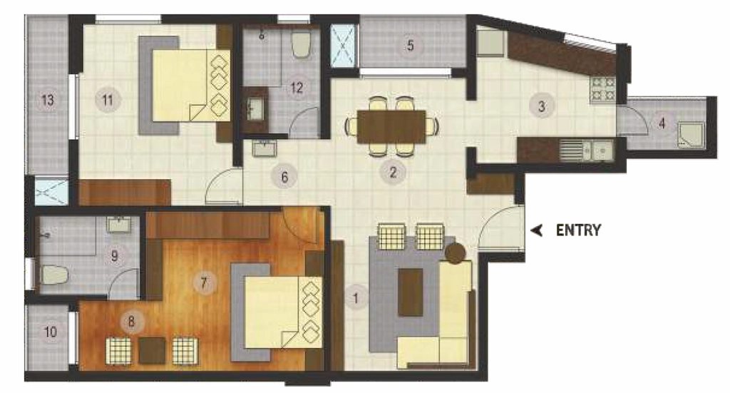 2 BHK Flat in Heather Felicity in Kowdiar, Thiruvananthapuram - Image 928850