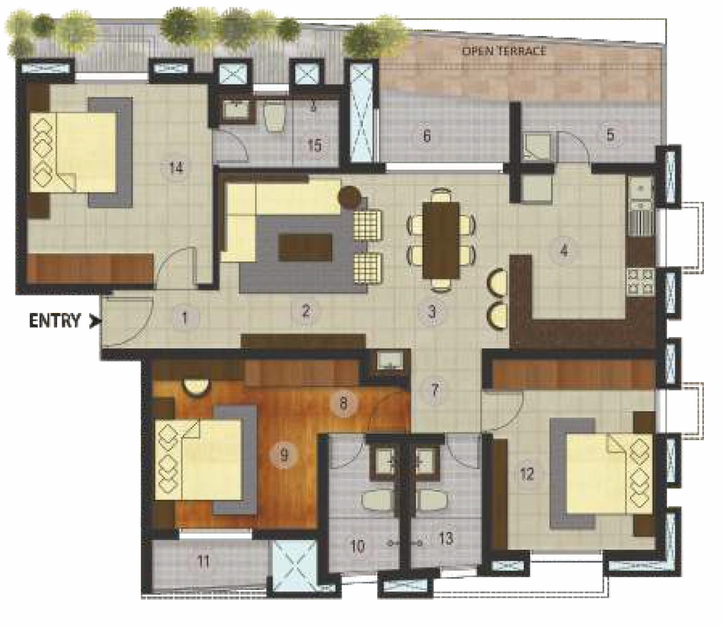 3 BHK Flat in Heather Felicity in Kowdiar, Thiruvananthapuram - Image 928851