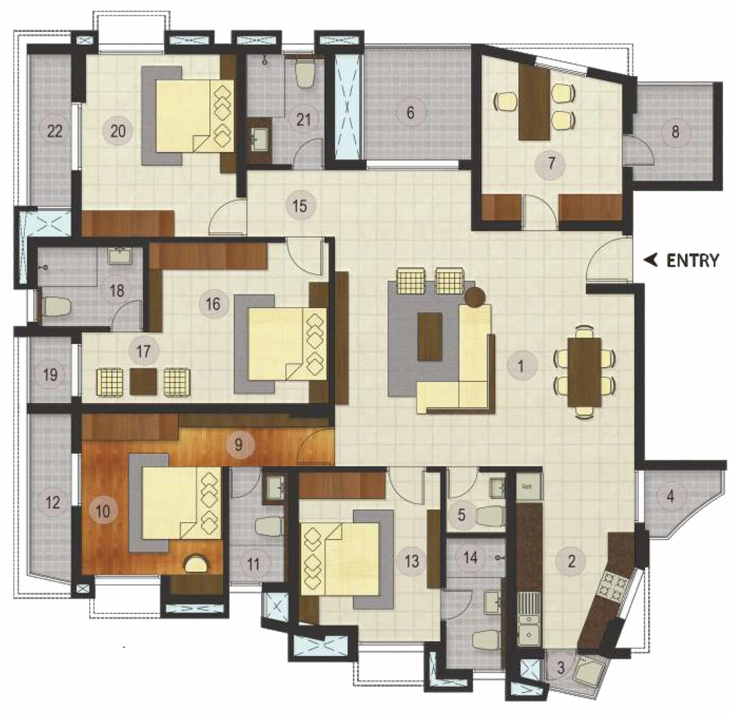 4 BHK Flat in Heather Felicity in Kowdiar, Thiruvananthapuram - Image 928855