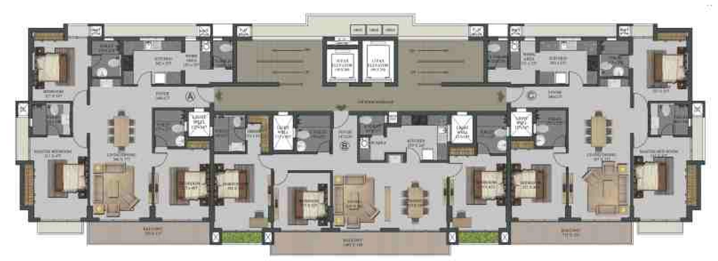 Floor Plan of Malabar Grand Cedar in Kowdiar, Thiruvananthapuram - Image 429483