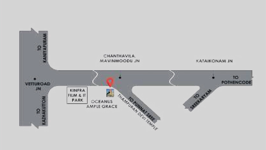 Location of Oceanus Ample Grace in Kazhakootam, Thiruvananthapuram - Image 429592