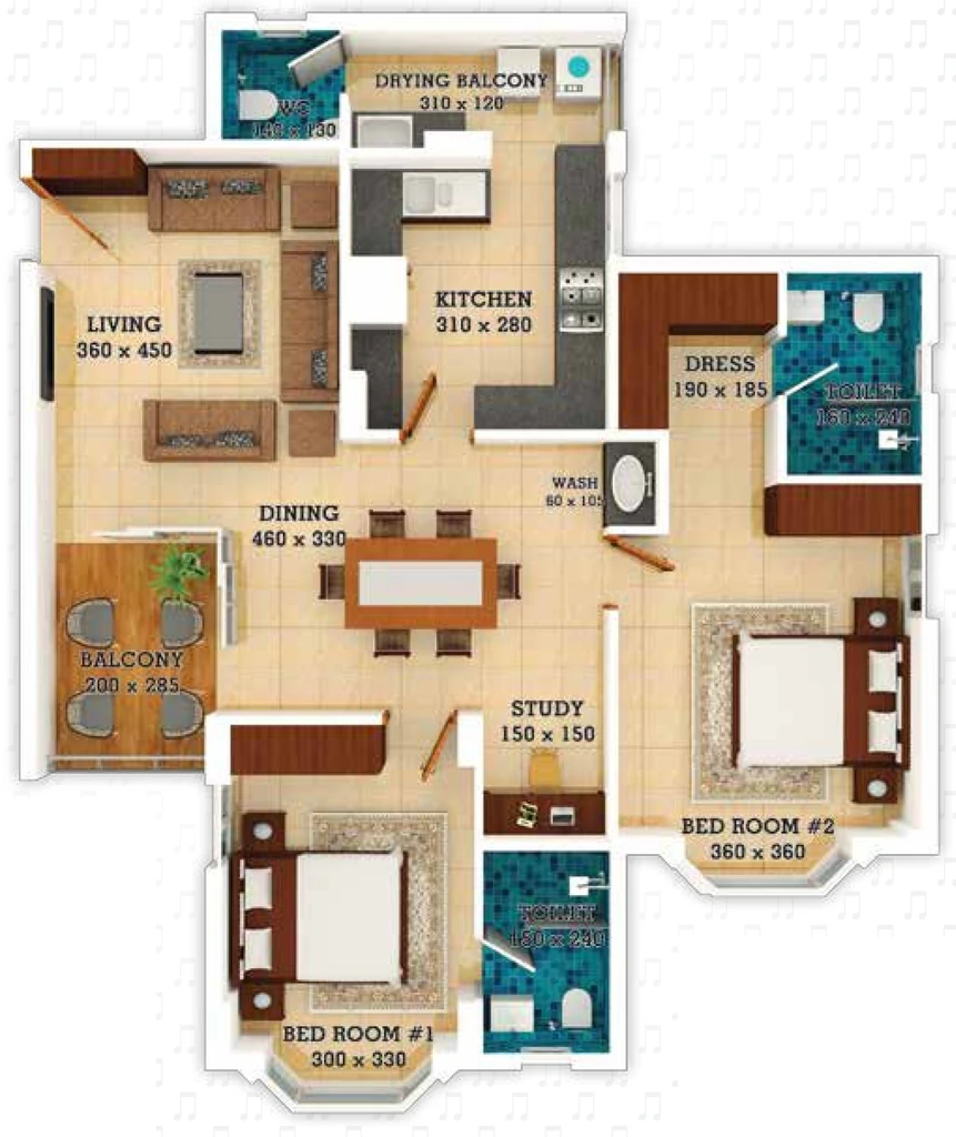 2 BHK Flat in Prime Anthem in Kowdiar, Thiruvananthapuram - Image 928833