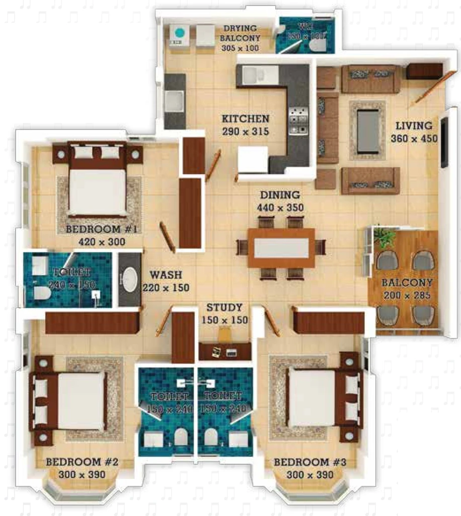 3 BHK Flat in Prime Anthem in Kowdiar, Thiruvananthapuram - Image 928834