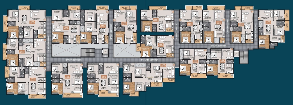 Floor Plan of Mighty Yuva in Kannamangala, Bangalore - Image 428576