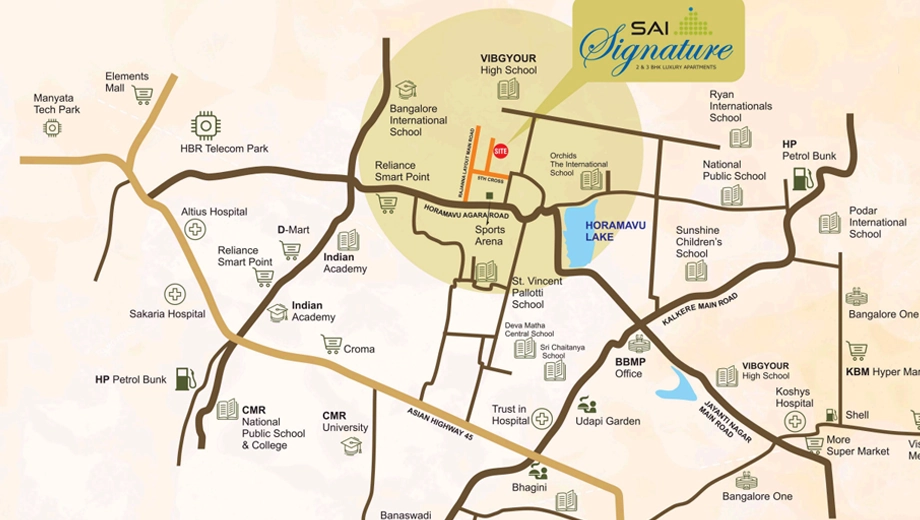 Location of Dwaraka Sai Signature in Horamavu, Bangalore - Image 428579