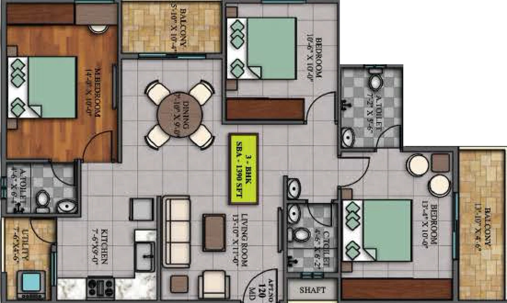 3 BHK Flat in Dwaraka Sai Balaji Residency in Whitefield, Bangalore - Image 928534