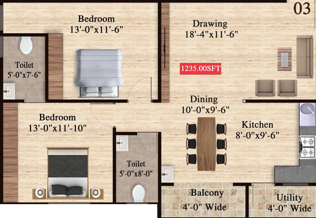 2 BHK Flat in Sri Sai The Pearl Paradise in Visthar, Bangalore - Image 928538