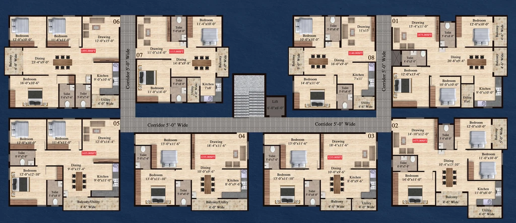 Floor Plan of Sri Sai The Pearl Paradise in Visthar, Bangalore - Image 428638