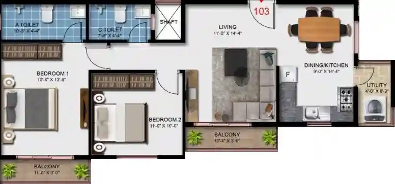 2 BHK Flat in Nithya Sunshine in Kalyan Nagar, Bangalore - Image 928548