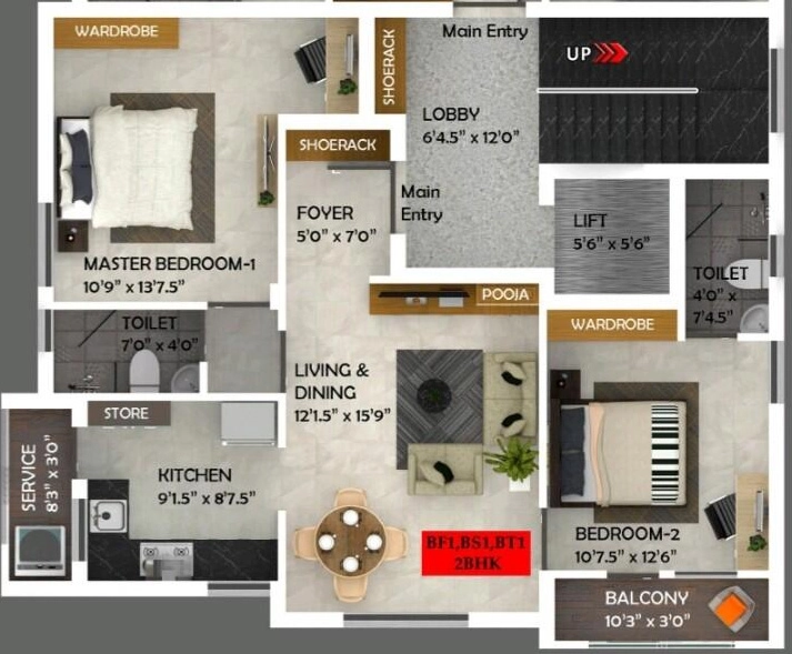 2 BHK Flat in JVC Kathir in Pallikaranai, Chennai - Image 928562