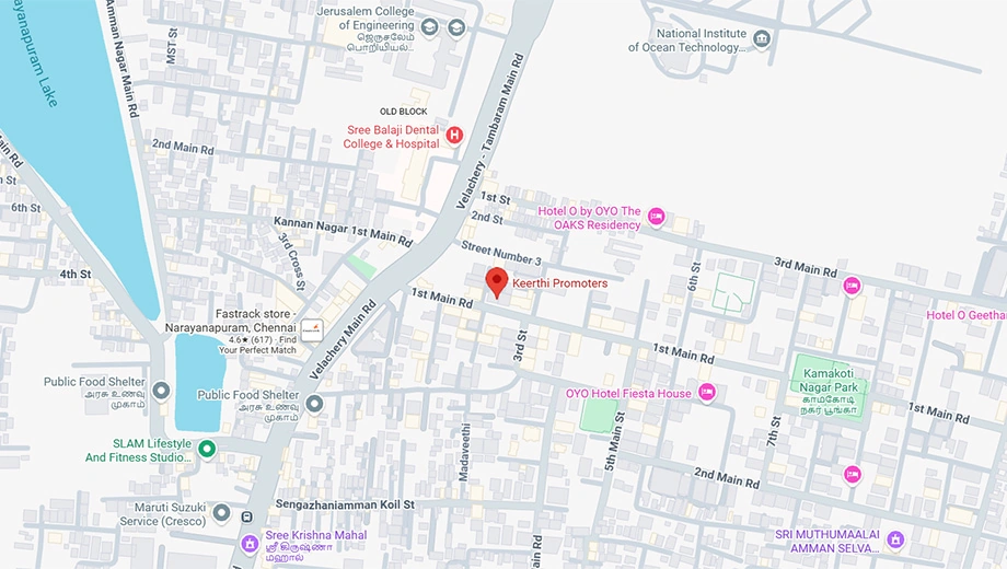Location of Keerthi Raja Palace in Pallikaranai, Chennai - Image 428704