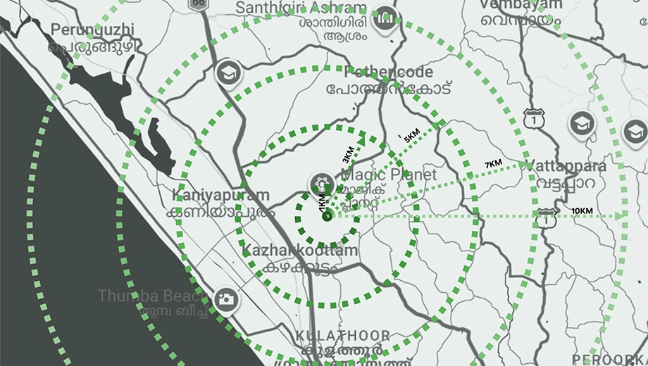 Location of Danwill Valley Breeze in Karyavattom, Thiruvananthapuram - Image 428738