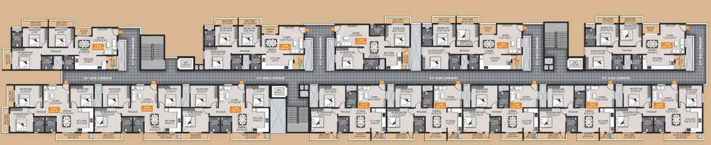 Floor Plan of Global Edifice Orlean in Electronic City, Bangalore - Image 428769