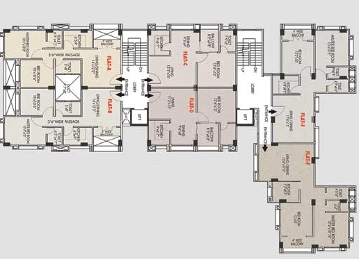 Floor Plan of MP Palacia Park in Radha Nagar, Guwahati - Image 429017