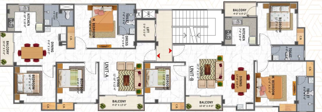 Floor Plan of ABH Habitat in Jalukbari, Guwahati - Image 429143