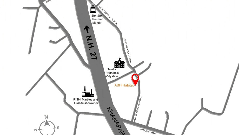 Location of ABH Habitat in Jalukbari, Guwahati - Image 429142
