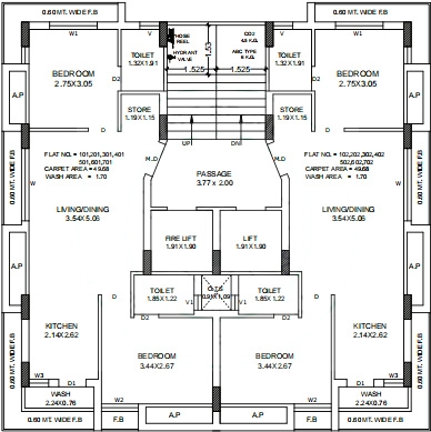 Floor Plan of Aastha Diamond Corner in Raiya, Rajkot - Image 428790