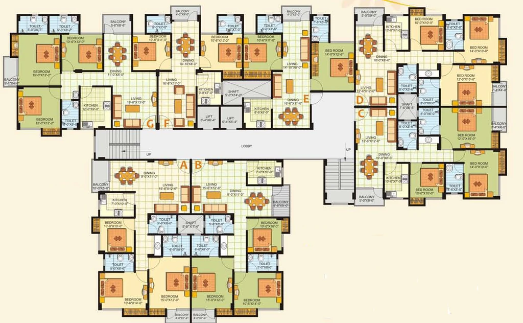 Floor Plan of Agrim Residency in Kahilipara, Guwahati - Image 429160