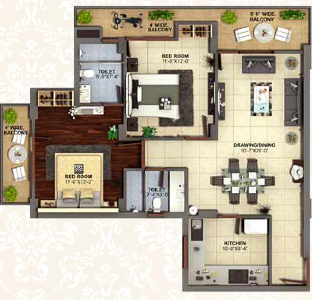 2 BHK Flat in Golden Arcadia Hillocks in Mussoorie Road, Dehradun - Image 928607