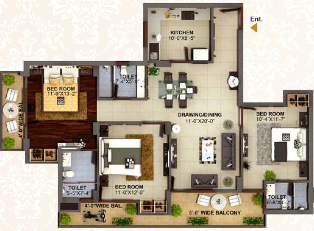 2 BHK Flat in Golden Arcadia Hillocks in Mussoorie Road, Dehradun - Image 928608