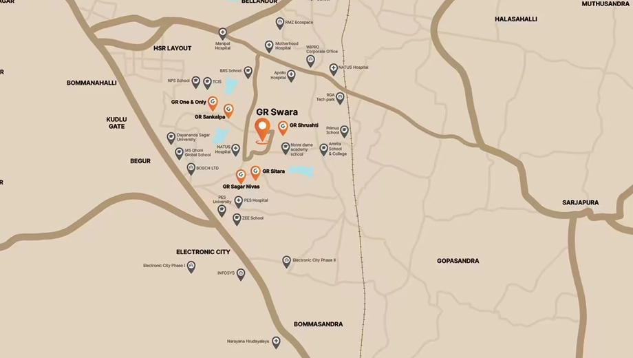 Location of Ranke GR Swara in Choodasandra, Bangalore - Image 428806