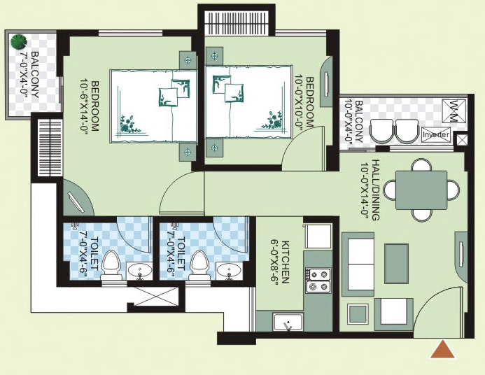 2 BHK Flat in Agrim Vista in Dharapur, Guwahati - Image 928722