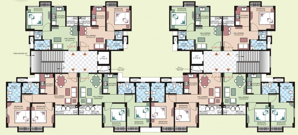 Floor Plan of Agrim Vista in Dharapur, Guwahati - Image 429180