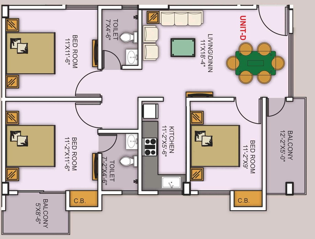 3 BHK Flat in Agrim View in Tetelia, Guwahati - Image 928726