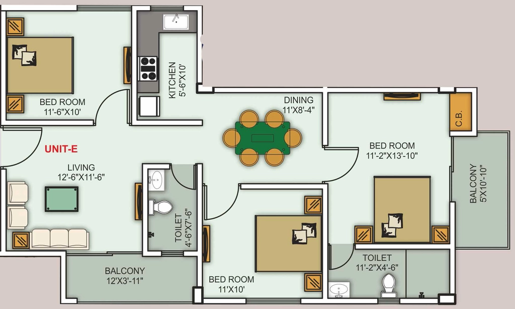 3 BHK Flat in Agrim View in Tetelia, Guwahati - Image 928727